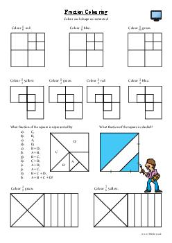 Worksheet of the Week - Fraction Colouring - Blog
